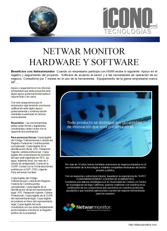 NETWAR MONITOR HARDWARE Y SOFTWARE